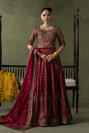 Luxury Formals Velvet '26 - 3 Piece Embroidered Velvet Suit | SFW2602-PNK