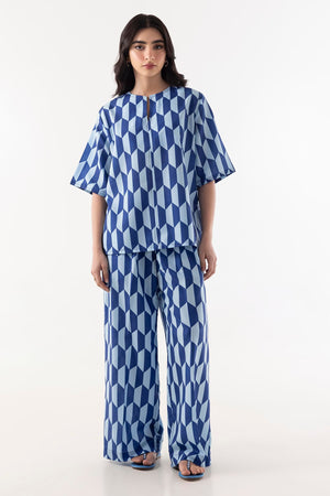 Wesst '25 - Blue Printed Cord Set - SS25WSU114P2T