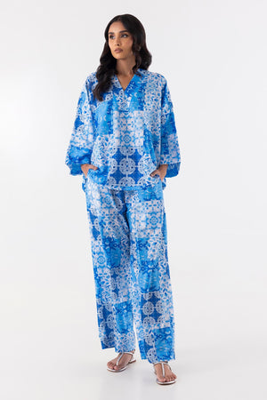 Wesst '25 - Blue Printed Cord Set - SS25WSU153P2T