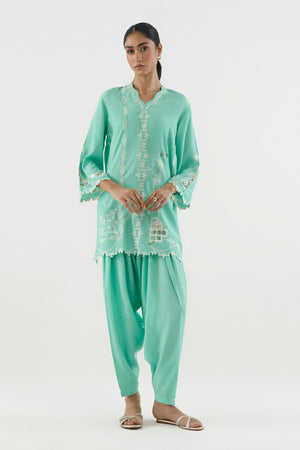 New In '26 - Stitched Emboidered Raw Silk Shirt+ Shalwar | SS26SGE443P2T