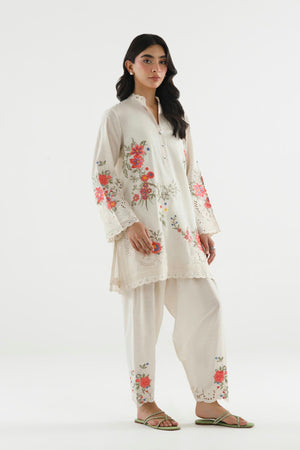 New In '26 - Stitched Embroidered Chambray Shirt+ Shalwar | SS26SGE492P2T