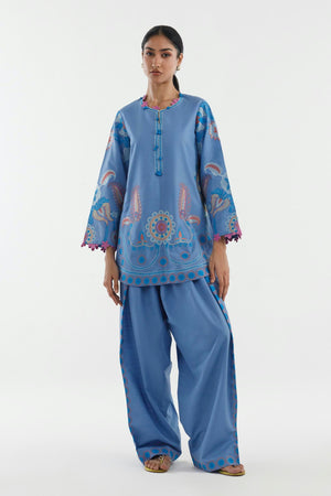Fall Winter '26 - Stitched Embroidered Cotton Khaddar Shirt+ Shalwar | FW26ESE487P2T