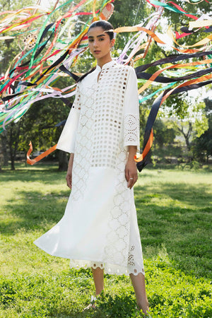 Stitched Embroidered Lawn Shirt+ Culotte | SS26SGE414P2T