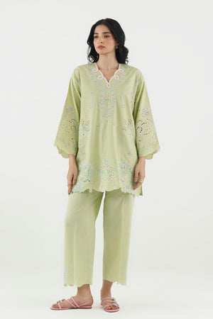 New In '26 - Stitched Embroidered Lawn Shirt + Shalwar | SS26SGE489P2T