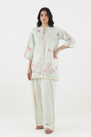 New In '26 - Stitched Embroidered Lawn Shirt + Shalwar | SS26ESE391P2T