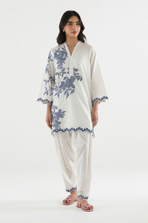 New In '26 - Stitched Embroidered Lawn Shirt+ Shalwar | SS26ESE365P2T