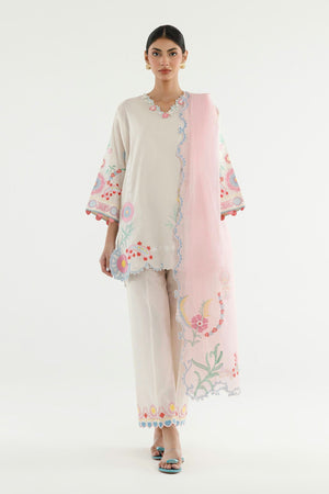 New In '26 - Stitched Embroidered Lawn Suit | SS26ESE433P3