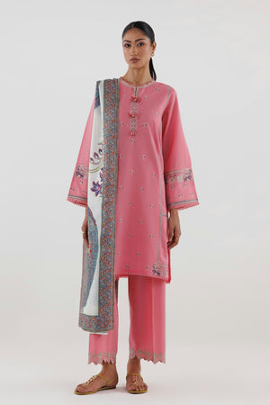 New In '26 - Stitched Embroidered Lawn Suit | SS26ESE374P3