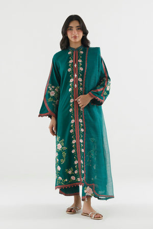 New In '26 - Stitched Embroidered Lawn Suit | SS26ESE398P3