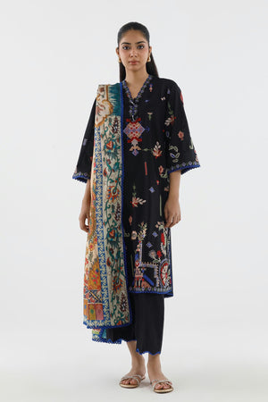 New In '26 - Stitched Embroidered Muzlin Cambric Suit | SS26MUZ215BP3