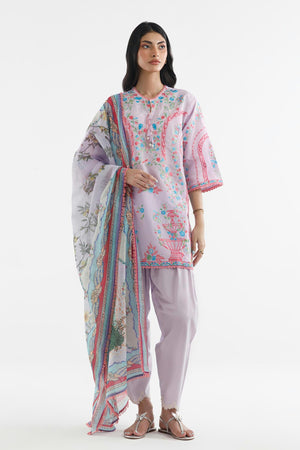 New In '26 - Stitched Embroidered Muzlin Lawn Suit | SS26MUZ211BP3