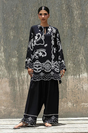 New In '26 - Stitched Embroidered Raw Silk Shirt+ Shalwar | SS26SGE488P2T