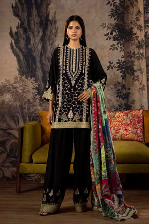 Fall Winter '26 - Stitched Embroidered Raw Silk Suit | SS26SGE445P3