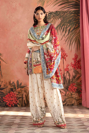 Fall Winter '26 - Stitched Embroidered Raw Silk Suit | SS26EXE618P3