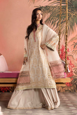 Fall Winter '26 - Stitched Embroidered Raw Silk Suit | SS26EXE628P3