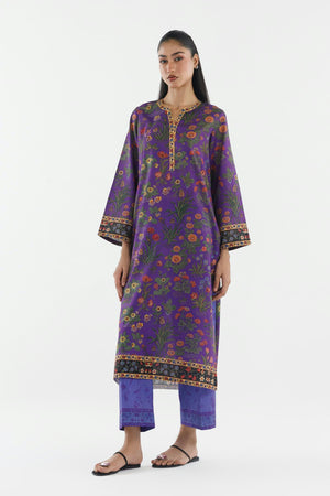 Fall Winter '26 - Stitched Printed Cambric Shirt+ Culotte | FW26BSP346P2T
