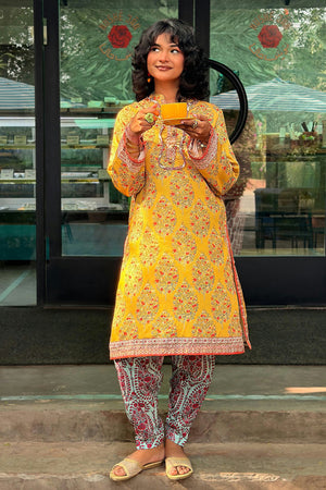 New In '26 - Stitched Printed Dobby Shirt + Shalwar | SS26BSP279P2T