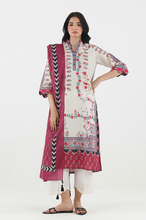 New In '26 - Stitched Printed Fancy Dobby Shirt + Dupatta | SS26BSP238P2D