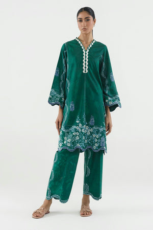 New In '26 - Stitched Printed Lawn Shirt + Culotte | SS26MHY311BP2T
