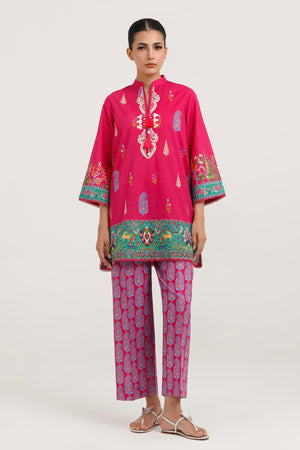 Stitched Printed Lawn Shirt+ Culotte | SS26MHY406BP2T