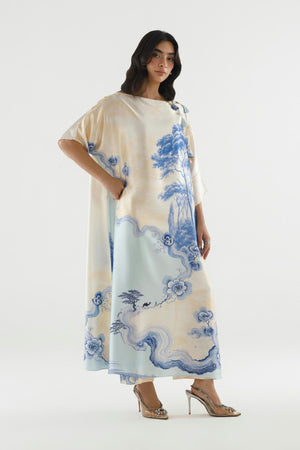 New In '26 - Stitched Printed Satin Shirt+ Culotte | SS26STP787P2T
