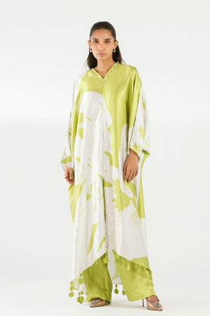 Stitched Printed Satin Shirt+ Culotte | SS26STP732P2T