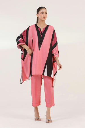 New In '26 - Stitched Printed Satin Shirt + Culotte | SS26STP721P2T
