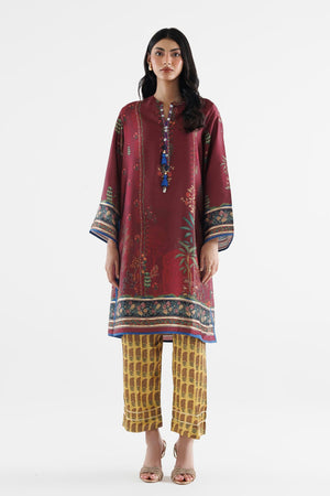 New In '26 - Stitched Printed Satin Shirt+ Culotte | SS26STP788P2T