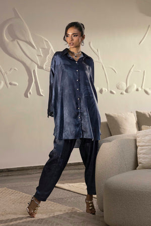 New In '26 - Stitched Printed Satin Shirt + Shalwar | SS26STP770P2T