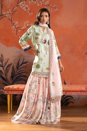 Fall Winter '26 - Stitched Printed Satin Suit | SS26STP762P3