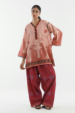 Fall Winter '26 - Stitched Printed Shimmer Khaddar Shirt+ Shalwar | FW26BSP368P2T