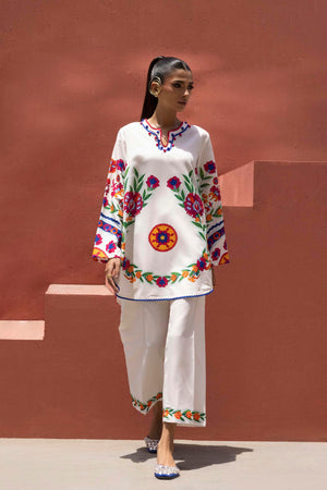 Limited Edition '26 - Stitched Printed Viscose Shirt+ Culotte - SS26BSP259P2T
