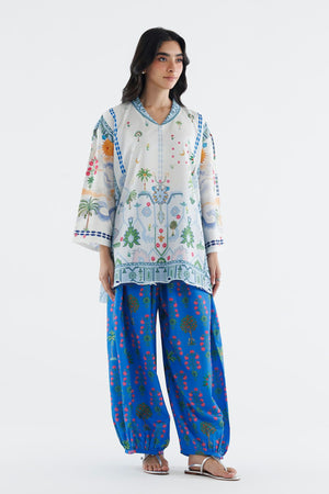 Stitched Printed Viscose Shirt+ Shalwar | FW26BSP336P2T