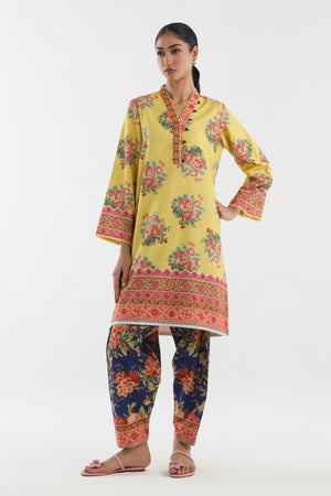 Fall Winter '26 - Stitched Printed Shimmer Khaddar Shirt+ Shalwar | FW26BSP363P2T