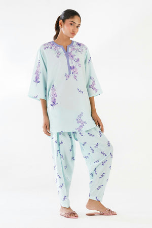 Basics '26 - Stitched Printed Viscose Shirt+ Shalwar | SS26BSP168P2T