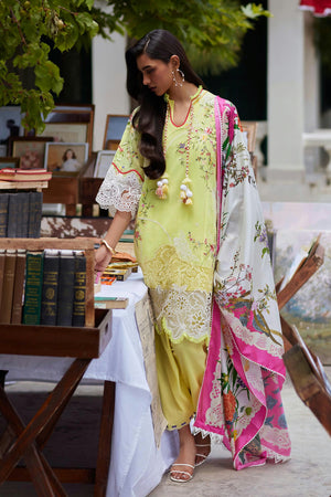 Unstitched Embroidered 3 Piece Muzlin Suit | M262-010A-CL