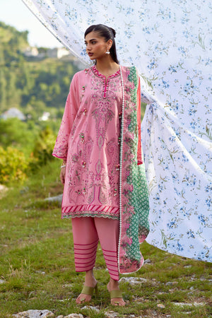 Unstitched Embroidered 3 Piece Muzlin Suit | M262-005A-CJ