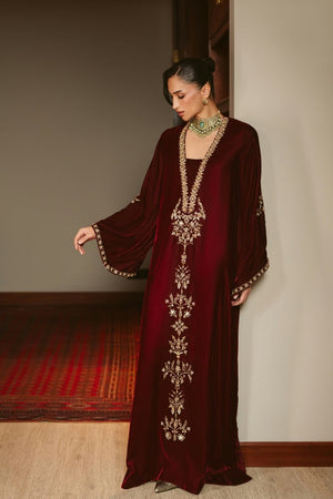 The Overture '26 - Velvet Rouge Kaftan (D-04)