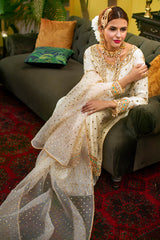 Ansab Jahangir Luxe Silk Pret '22 - IVORY GLAM