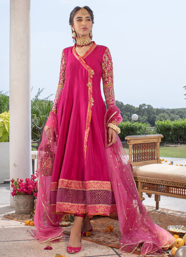 Rania deep pink kalidaar amgarkha