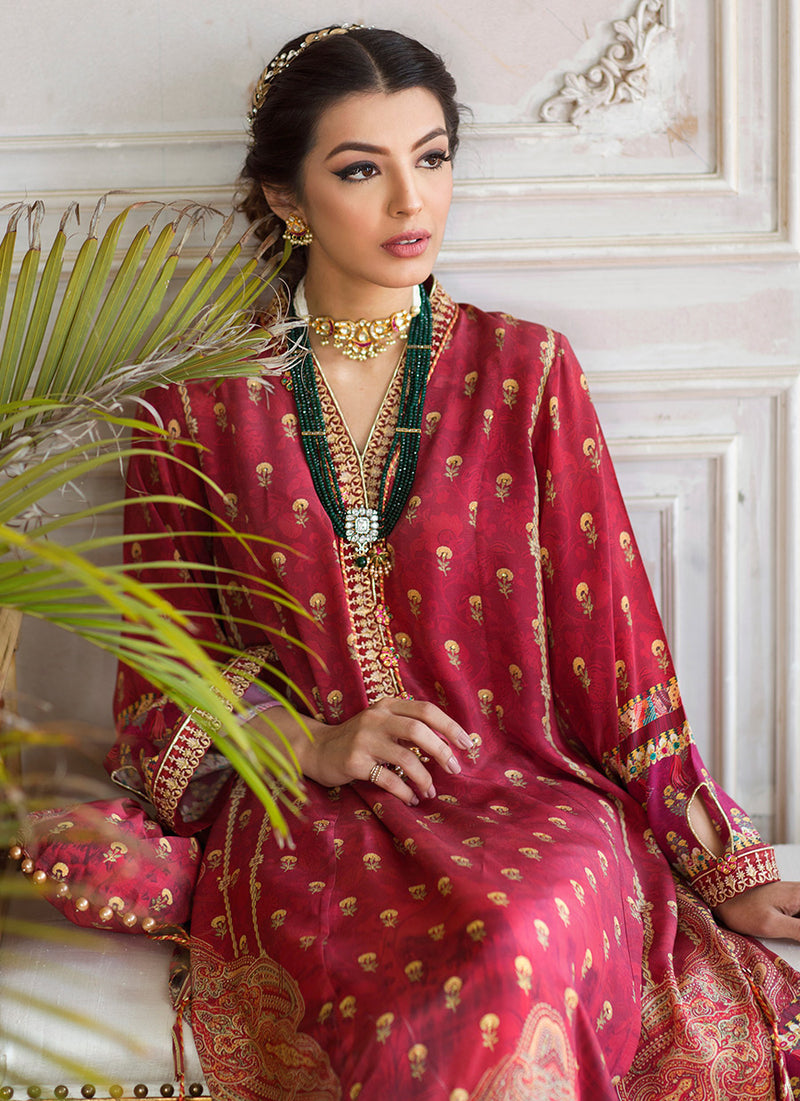Farah Talib Aziz Silk Luxe Pret 21 - Malia Crepe Tunic and Silk Dupatta.