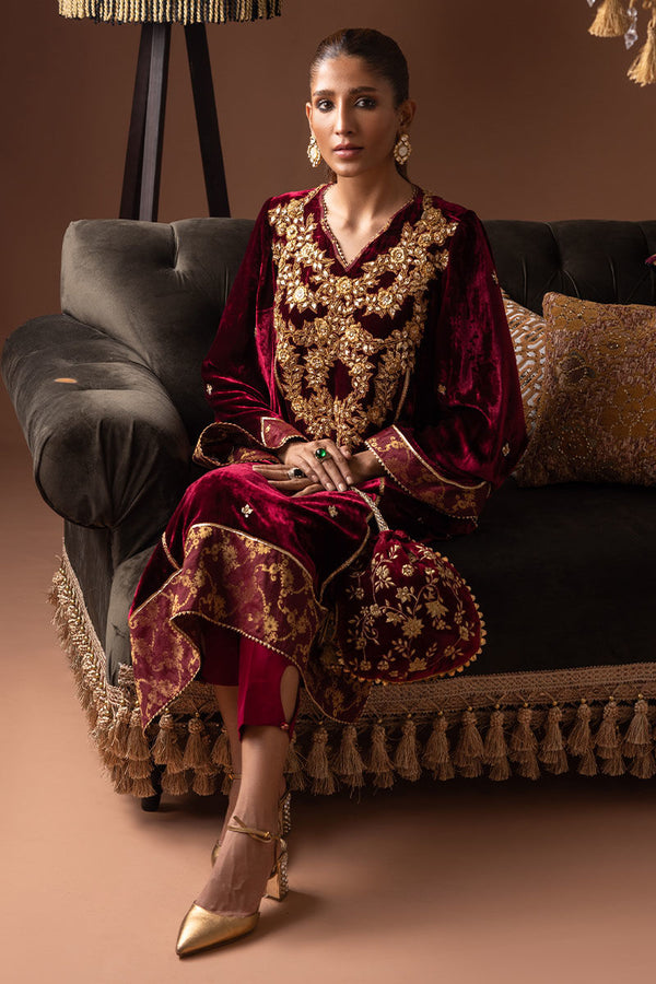 Ansab Jahangir Velvet Collection -  SCARLETT