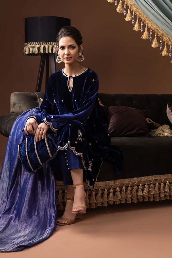 Ansab Jahangir Velvet Collection -   EVELYN