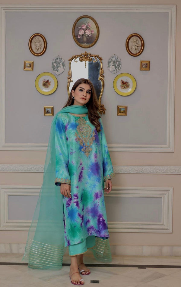 Zehra Saleem Festive Collection - Turquoise