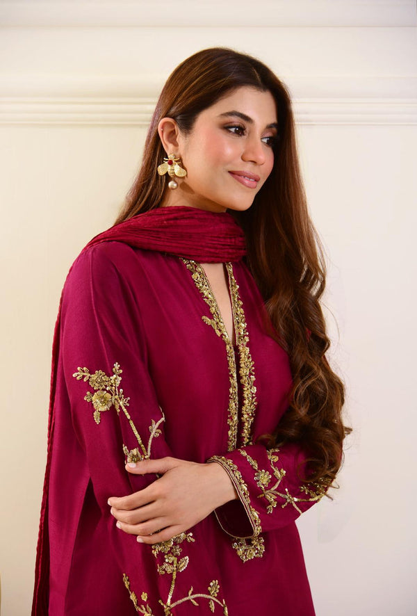 Agha Noor Formals - Ruby Red