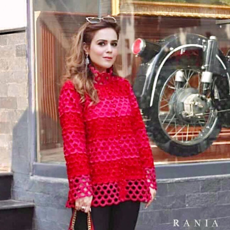 Rania Clothing Shirt - Red and Pink