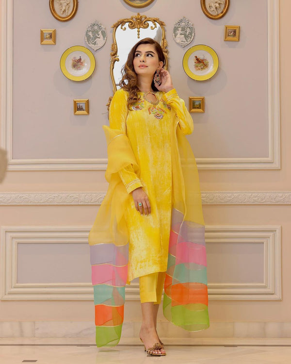 Zehra Saleem Festive Collection -Yellow