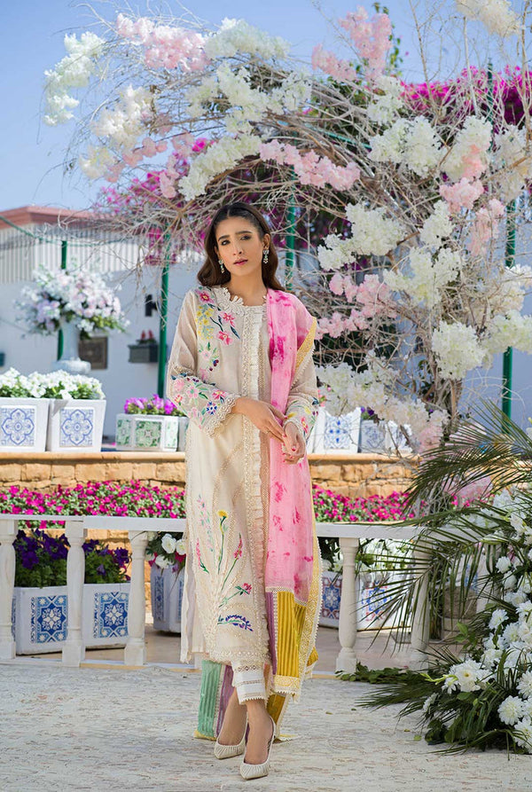 Nadia Farooqui Luxury Pret - Floral Azure