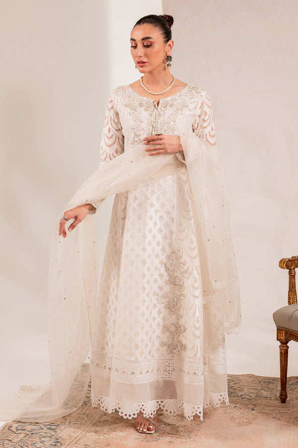 Ammara Khan Sia Luxury Formals '23 - WHITE LACY KALIDAR (D-01)