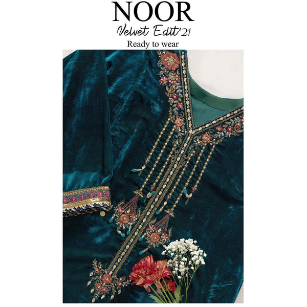 Noor by Sadia Asad Velvets -Teel